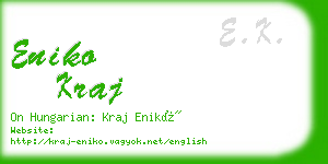 eniko kraj business card